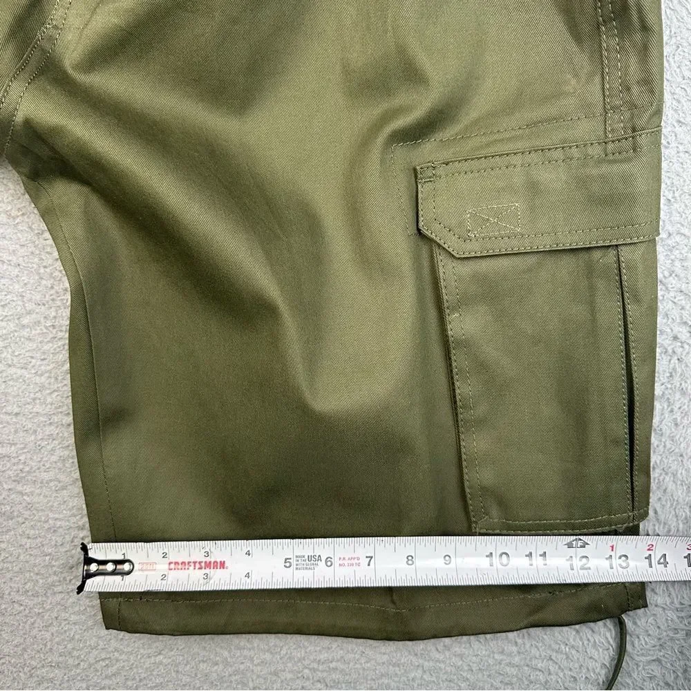 Noiz Cargo Shorts Mens 42 Green Baggy Grunge Belted KP420M 90s Casual 40x12* NEW